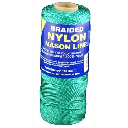 T.W. EVANS CORDAGE CO Number 1 Braided Nylon Mason Line with 250 ft. in Green 12-505